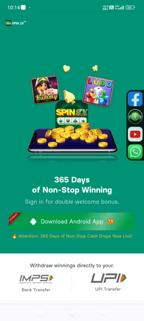 SPIN2X APK Download Yono Game